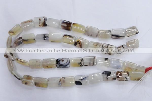 CAG3343 15.5 inches 13*18mm rectangle natural grey agate beads