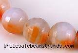 CAG346 16mm faceted round agate gemstone bead Wholesale