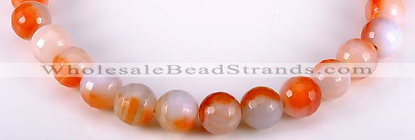 CAG346 16mm faceted round agate gemstone bead Wholesale