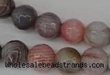 CAG3595 15.5 inches 8mm - 17mm faceted round botswana agate beads