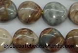 CAG3598 15.5 inches 18*18mm heart Morocco agate beads wholesale