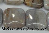 CAG3655 15.5 inches 25*25mm square ocean agate gemstone beads