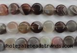 CAG3711 15.5 inches 8mm flat round botswana agate beads wholesale