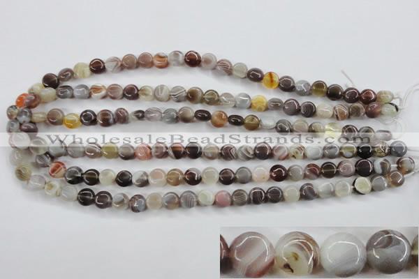 CAG3711 15.5 inches 8mm flat round botswana agate beads wholesale