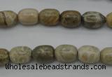 CAG3888 15.5 inches 8*12mm drum chrysanthemum agate beads