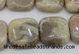 CAG3898 15.5 inches 20*20mm square chrysanthemum agate beads