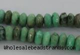 CAG3912 15.5 inches 3*6mm faceted rondelle green grass agate beads