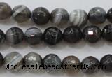 CAG3951 15.5 inches 6mm faceted round grey botswana agate beads