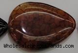 CAG4088 15.5 inches 38*50mm flat teardrop dragon veins agate beads