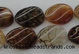 CAG4107 15.5 inches 15*20mm twisted oval dragon veins agate beads