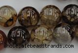 CAG4115 15.5 inches 16mm round dragon veins agate beads