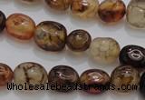 CAG4139 15.5 inches 6*8mm nuggets dragon veins agate beads