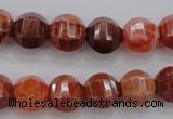 CAG4170 15.5 inches 12mm pumpkin natural fire agate beads