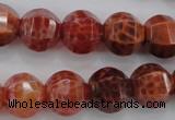 CAG4171 15.5 inches 14mm pumpkin natural fire agate beads