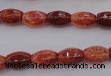 CAG4192 15.5 inches 7*12mm hexahedron natural fire agate beads