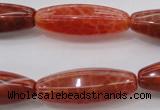 CAG4193 15.5 inches 10*30mm hexahedron natural fire agate beads