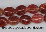 CAG4210 15.5 inches 8*10mm oval natural fire agate beads