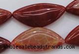 CAG4236 15.5 inches 18*39mm triangle natural fire agate beads