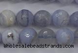 CAG4362 15.5 inches 8mm faceted round blue lace agate beads