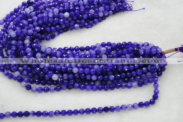 CAG437 5pcs 8mm&10mm&12mm faceted round violet agate beads wholesale