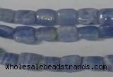 CAG4387 15.5 inches 8*10mm rectangle dyed blue lace agate beads