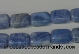 CAG4388 15.5 inches 10*14mm rectangle dyed blue lace agate beads