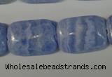 CAG4390 15.5 inches 18*25mm rectangle dyed blue lace agate beads