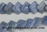 CAG4396 15.5 inches 12*12mm diamond dyed blue lace agate beads