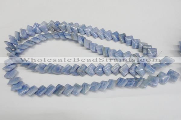 CAG4396 15.5 inches 12*12mm diamond dyed blue lace agate beads