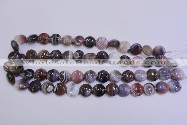 CAG4444 15.5 inches 16mm flat round botswana agate beads wholesale