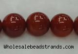 CAG446 15.5 inches 16mm round red agate gemstone beads wholesale