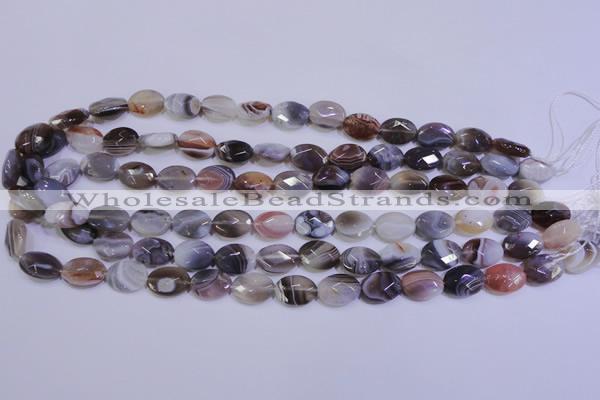 CAG4462 15.5 inches 10*14mm faceted oval botswana agate beads