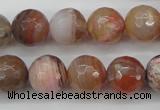 CAG4473 15.5 inches 10mm faceted round pink botswana agate beads