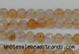 CAG4480 15.5 inches 4mm faceted round fire crackle agate beads