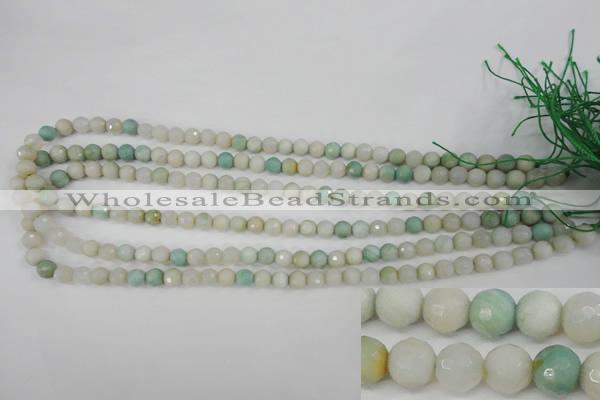 CAG4487 15.5 inches 6mm faceted round agate beads wholesale