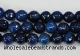 CAG4494 15.5 inches 8mm faceted round fire crackle agate beads