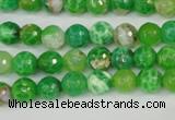 CAG4496 15.5 inches 8mm faceted round fire crackle agate beads