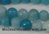 CAG4500 15.5 inches 8mm faceted round fire crackle agate beads