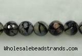 CAG451 15.5 inches 14mm faceted round agate beads Wholesale