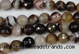 CAG4510 15.5 inches 8mm faceted round agate beads wholesale