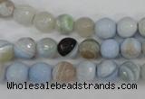 CAG4512 15.5 inches 8mm faceted round agate beads wholesale