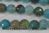 CAG4518 15.5 inches 10mm faceted round fire crackle agate beads