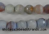 CAG4533 15.5 inches 10mm faceted round agate beads wholesale