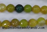 CAG4536 15.5 inches 10mm faceted round agate beads wholesale