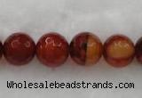 CAG454 15.5 inches 14mm faceted round agate gemstone beads Wholesale