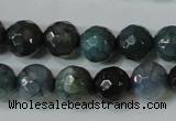 CAG4610 15.5 inches 6mm faceted round fire crackle agate beads