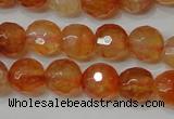 CAG4615 15.5 inches 6mm faceted round fire crackle agate beads