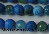 CAG4621 15.5 inches 6mm faceted round fire crackle agate beads