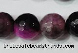 CAG4666 15.5 inches 10mm faceted round fire crackle agate beads