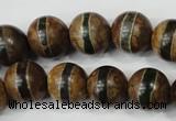 CAG4744 15 inches 14mm round tibetan agate beads wholesale